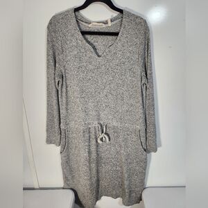 SOFT SURROUNDINGS Gray Knit Dress, Size Medium